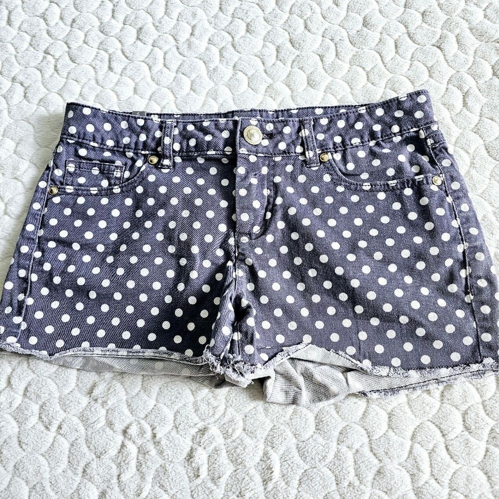 Lauren Conrad LC polka dot shorts chambray 6 28